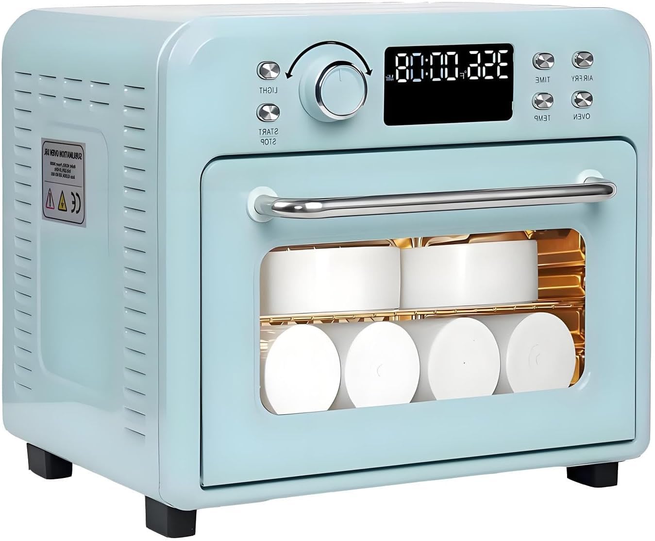 Lekki piec konwekcyjny o mocy 1400 W do sublimacji, podgrzewania, z wyświetlaczem cyfrowym, idealny do kubków, szklanek, butelek na wodę – 16 l, do transferu luzem