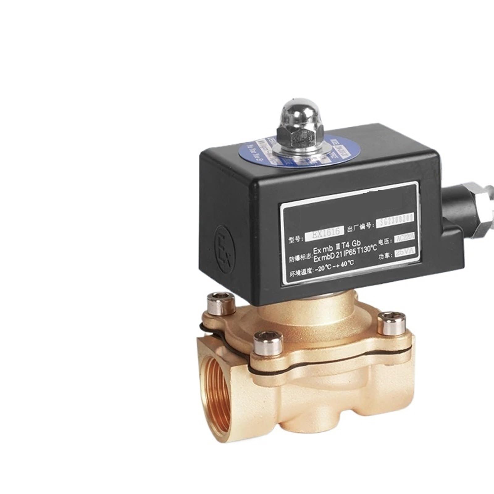 Razajrvbo 2 1/2" 3/4" 1" 1-1/4" " Brass Solenoid Valve 20V 12V 4V Normally Closed(2",20Vac)