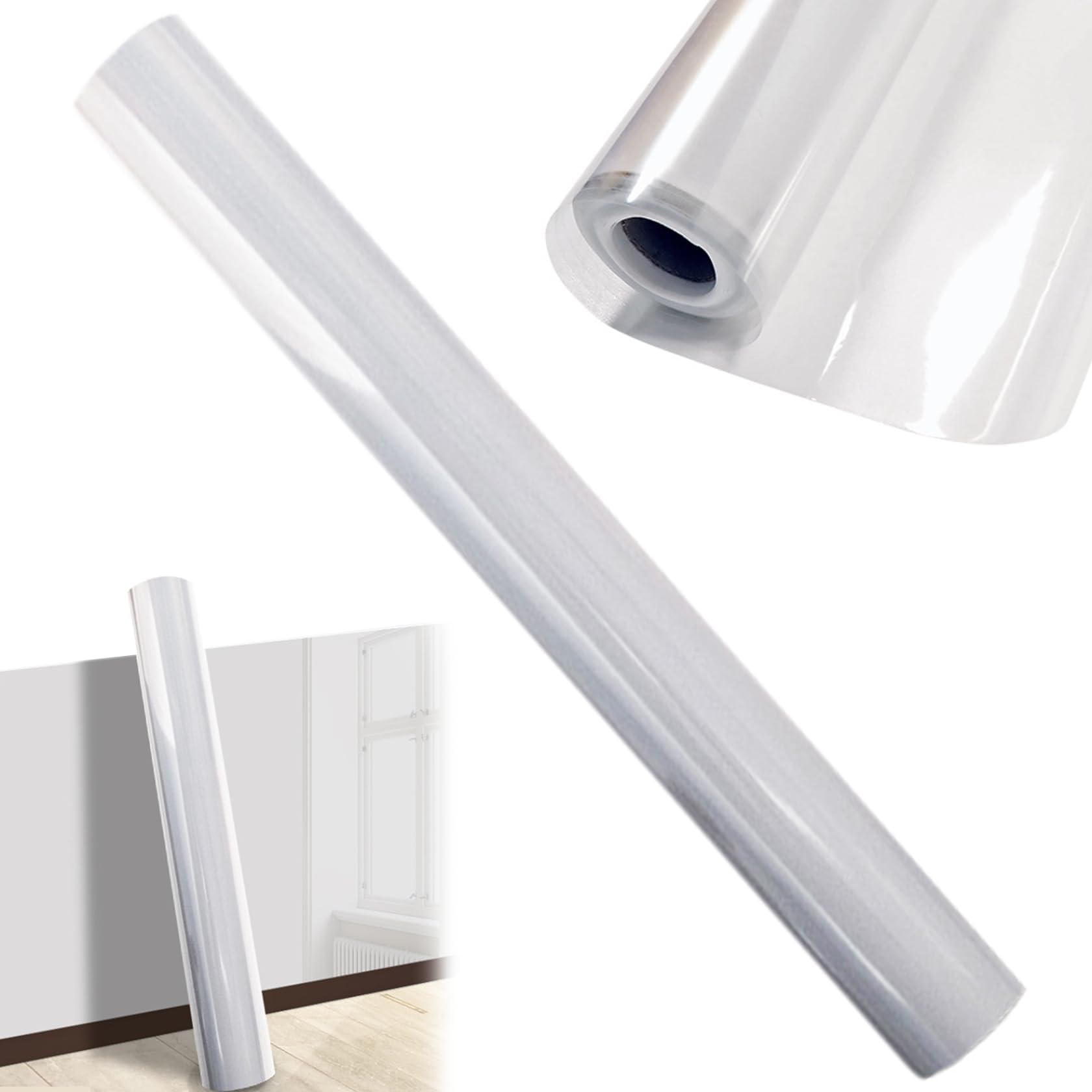 Clear Wall Protector Electrostatic Absorption Wall Protective Film Waterproof Transparent Kids Writing Board Removable Backsplash Wall Protector from Trash Can Chair Back