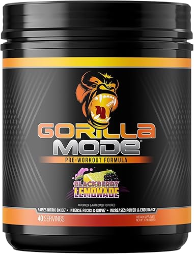 Miniatura 1 de Gorilla Mode - Complemento preentrenamiento Bombas Masivas Enfoque Láser Energía Potencia L-citrulina creatina glycerpump l-tirosina agmatina kanna