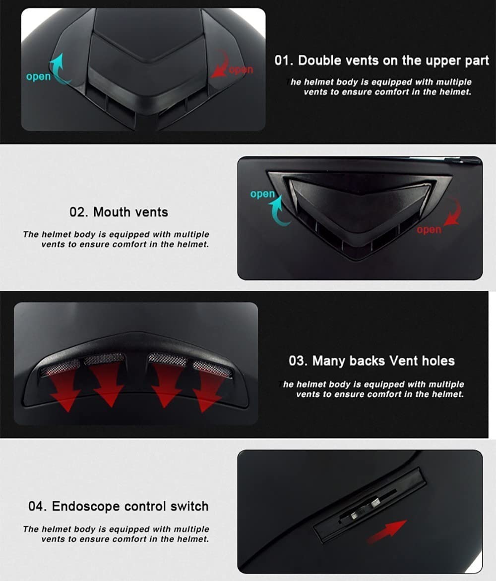 Casco Modulare Bluetooth, per Adulti, Donne E Uomini, Casco Modulare con Doppia Visiera, Casco da Moto Integrato Omologato ECE, Traspirante E Confortevole