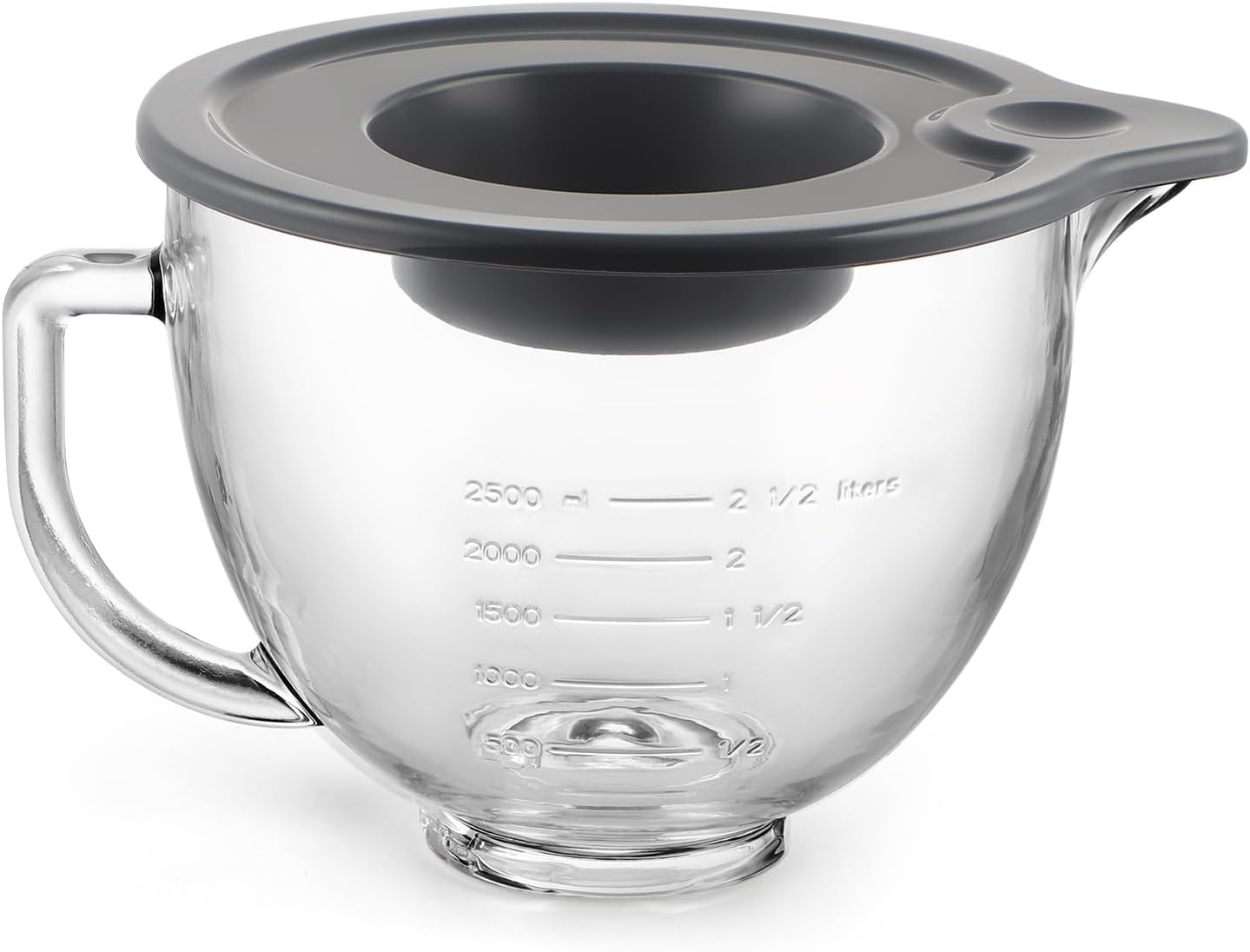 MOLIGOU Glass Bowl Compatible with Kitchenaid 4.5 and 5 Quart Tilt-Head Stand...