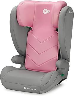 Kinderkraft I-Spark I-Size Baby Car Seat, Group 2/3, 100-150 cm, from 3.5 to 12 Years, 15 to 36 Kg, Light (4.5 Kg), 3-Point Seat Belt, Side Protection, Pink