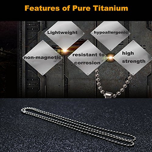 TI-EDC Pure Titanium Bead Ball Chain Necklace, Jewelry Chain Adjustable with Gift Package for Men and Women (3.0mm Bead-30in Length)4