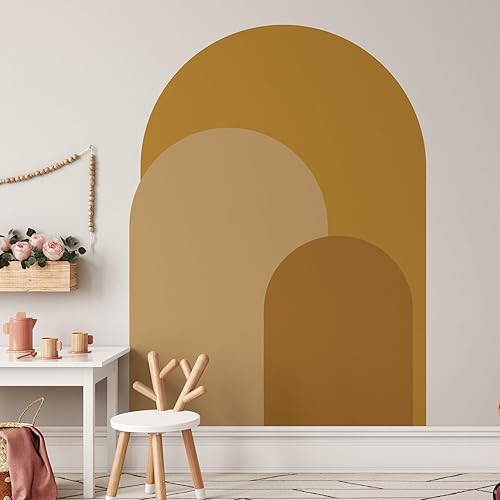 Miniatura 4 de Mostaza - Vinilo decorativo para pared, diseño de arco moderno para despegar y pegar, mural bohemio autoadhesivo extraíble, adhesivo para cabecero