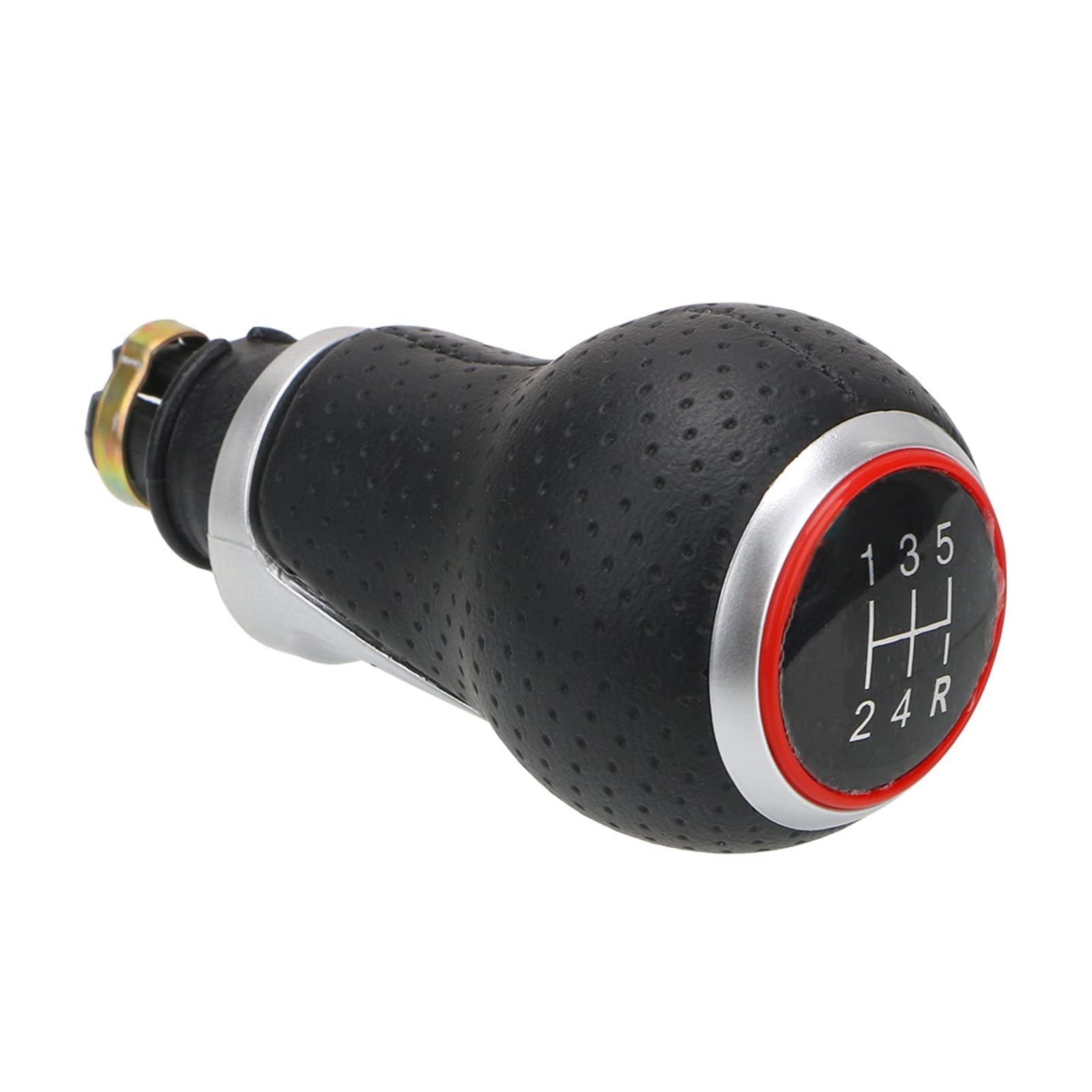 Grozzy Universal Shifter Handle Car Gear Shift Knob for A4 B6 B7 B8 A6 S4 8K A5 8T Q5 8R Automotive Accessories(Red 5 Gear R)