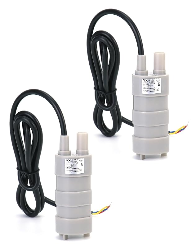 Bomba submersível para aquário QWORK 12V, 600 L/h, saída de 12 mm, pacote com 2
