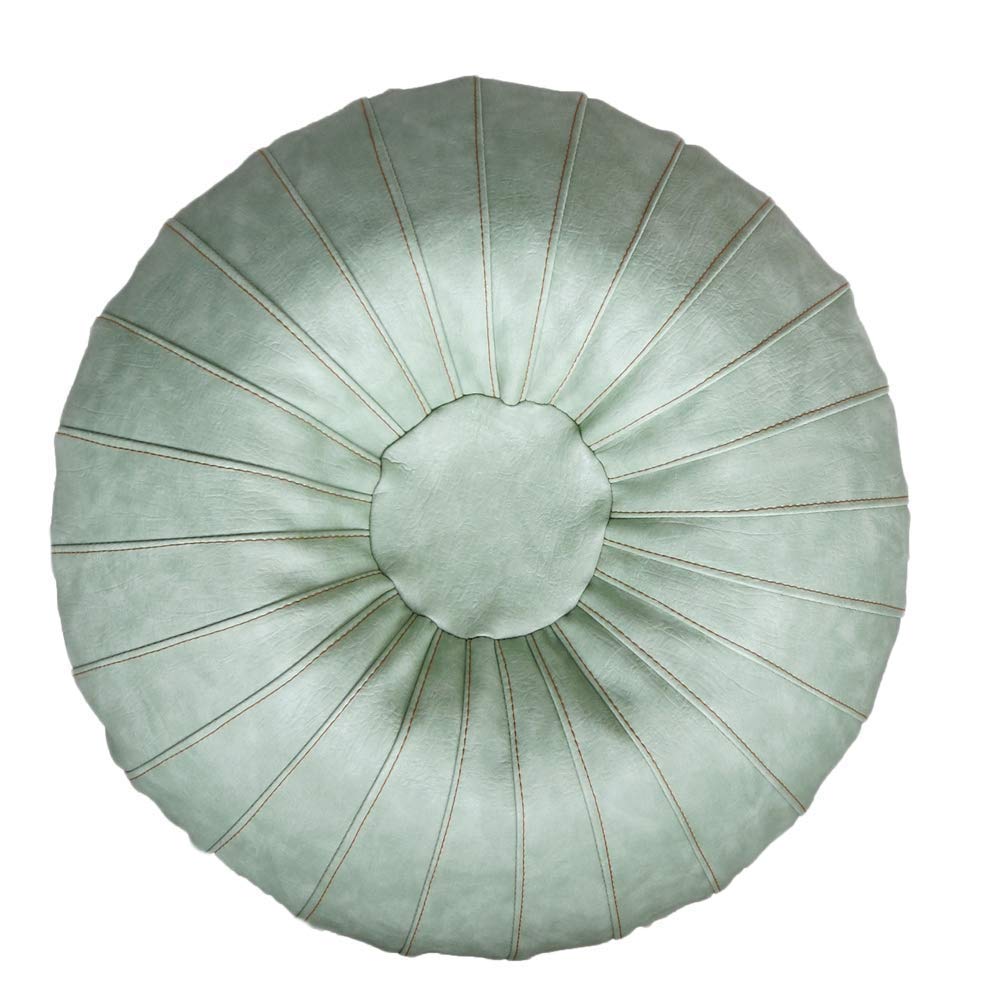 Pouf repose-pieds soulagement jambes fatiguées simili cuir vert