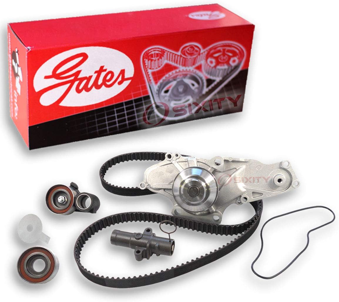 Gates PowerGrip Timing Belt Kit w Water Pump compatible with Acura TL 3.2L 3.5L 3.7L V6 2004-2014