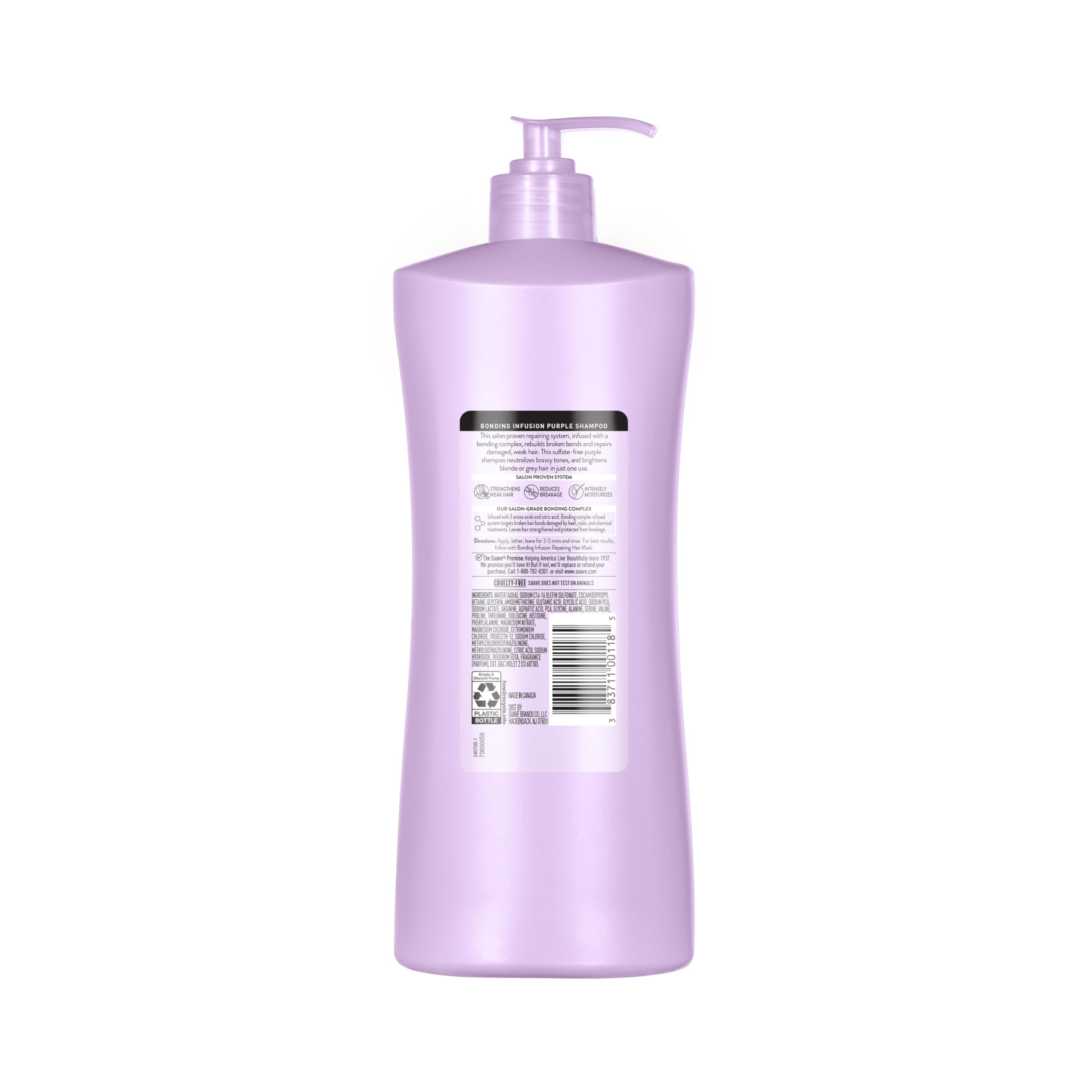 Suave Bonding Infusion Purple Toning Shampoo for Blonde & Gray Hair