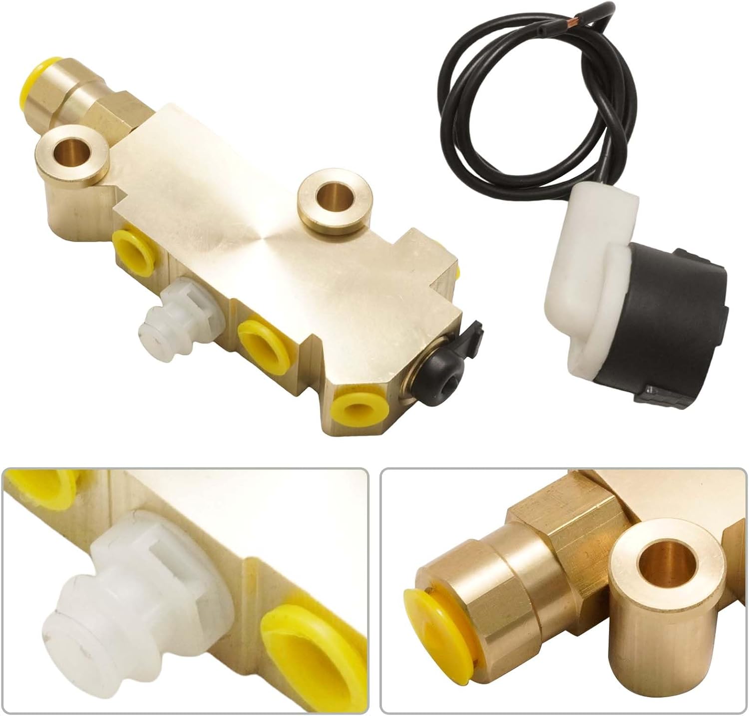 172-1353 Proportioning Valve Disc/Drum Disc Front Drum Rear Brake, Brass Brake Proportioning Valve With Connector, Replacement for GM Classic Car and Truck