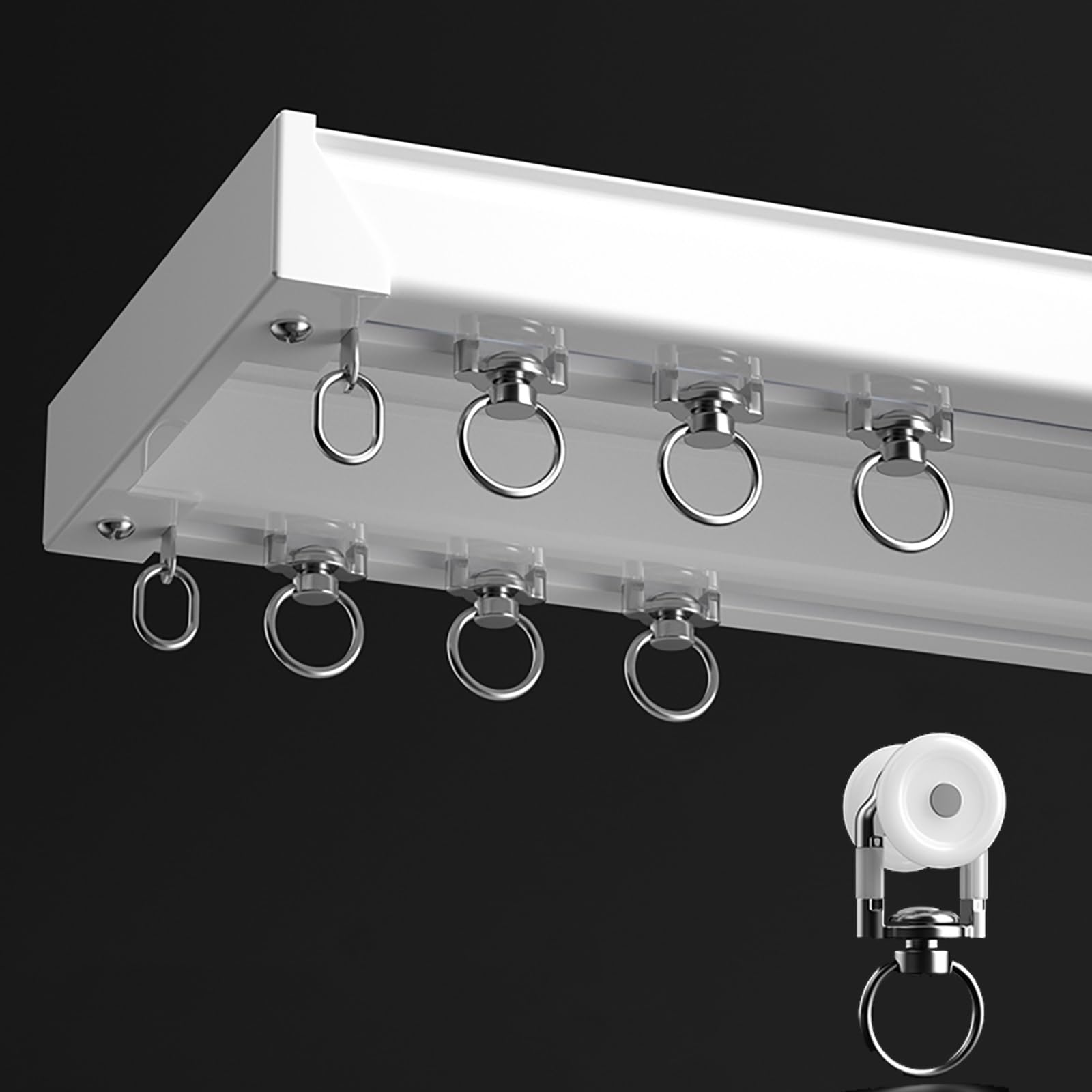 Double rail à rideaux alu 120cm pour retrouver le sommeil