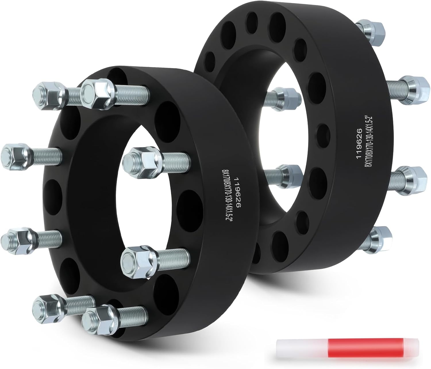 SCITOO 2Pcs Wheel Spacers 2 inch 8x170 Bore 130mm Studs 14x1.5 8 Lug Wheel Spacers Adapters Fit for for Ford Excursion for F-250 for F-250 Super Duty for F-350 for F-350 Super Duty