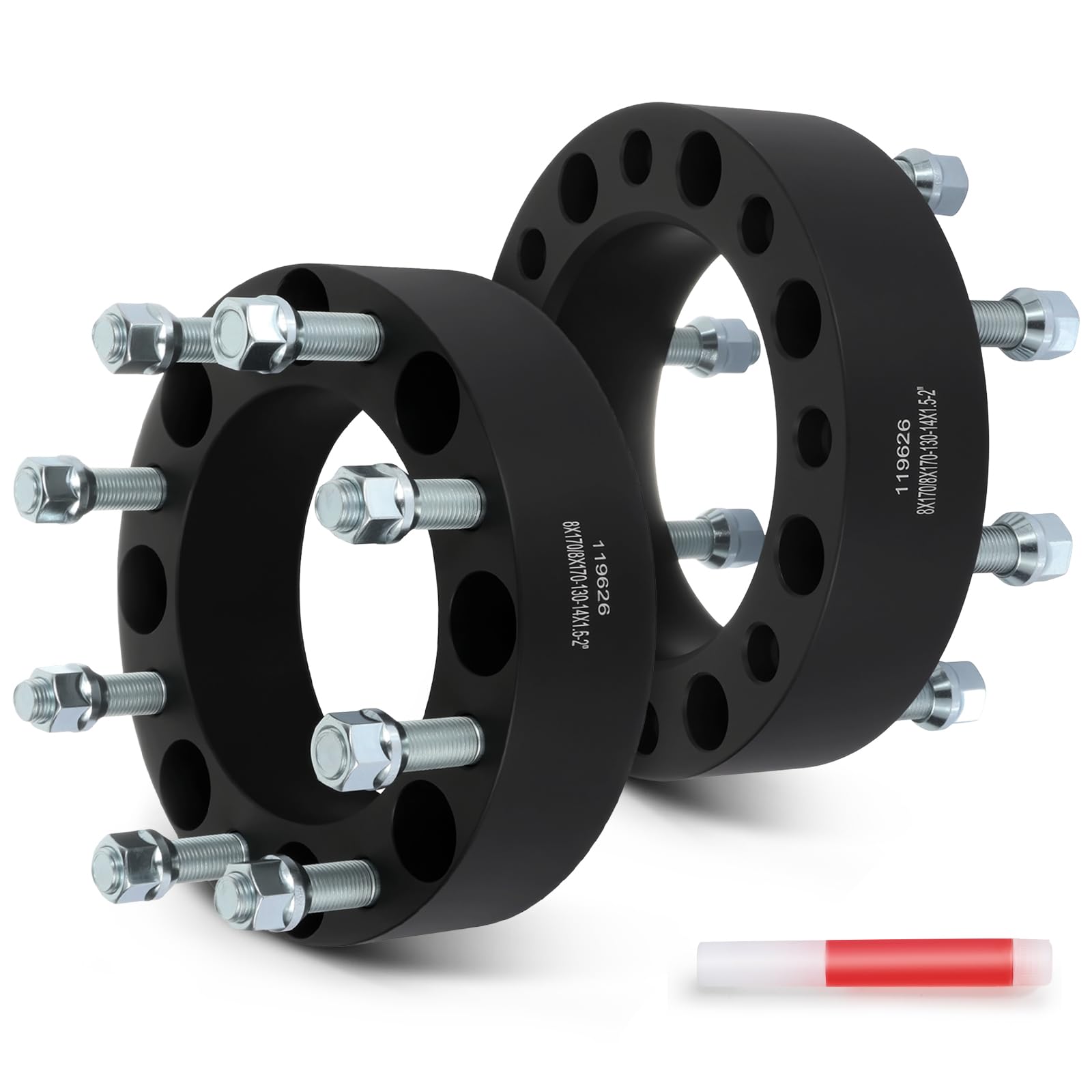 Photo 1 of SCITOO 2Pcs Wheel Spacers 2 inch 8x170 Bore 130mm Studs 14x1.5 8 Lug Wheel Spacers Adapters Fit for Ford Excursion for F-250 for F-250 Super Duty for F-350 for F-350 Super Duty