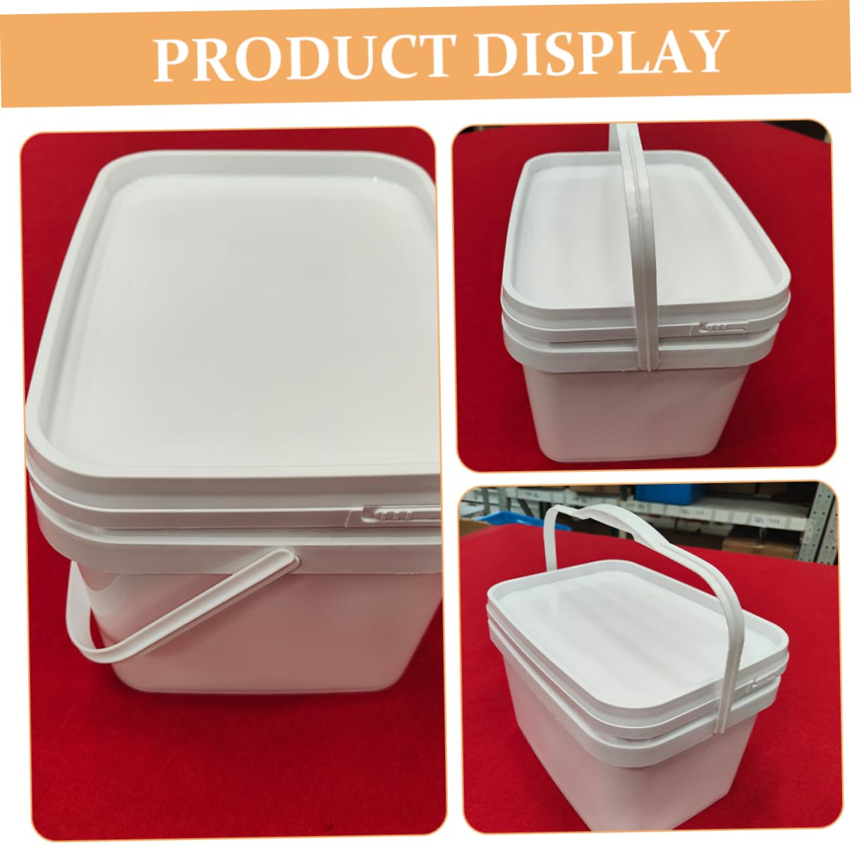 NUOBESTY Secchio per Vernice di Plastica Vuoto 10 Litri con Coperchio e Manico Portatile, Contenitore per Vernice Esterni in Pp Resistente per Pittura e Conservazione