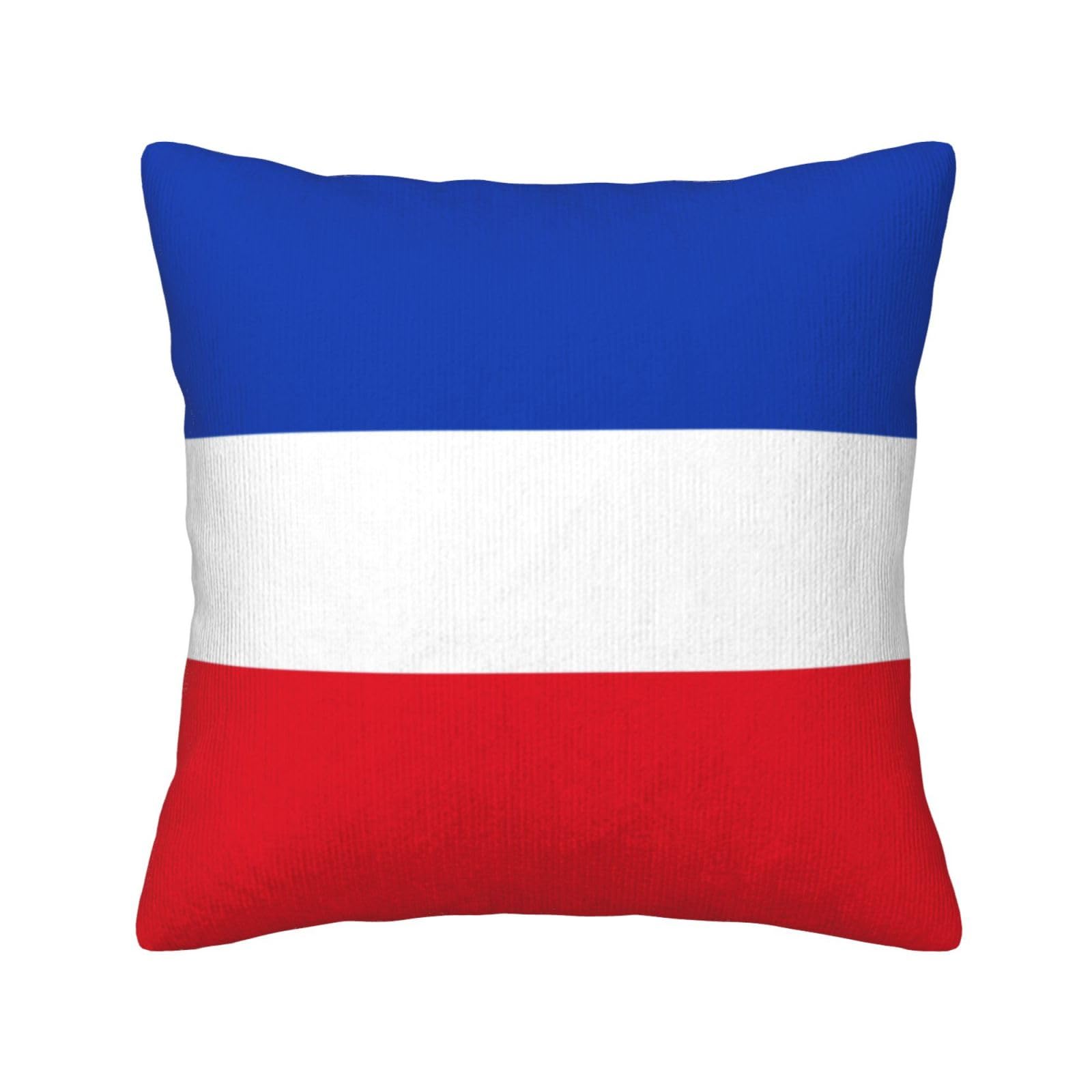 HGIUYDRD Flag of the canton of Schleswig-Holstein Print Corduroy Throw Pillow with Invisible Zipper Closure for Living Room, Couch and Bed