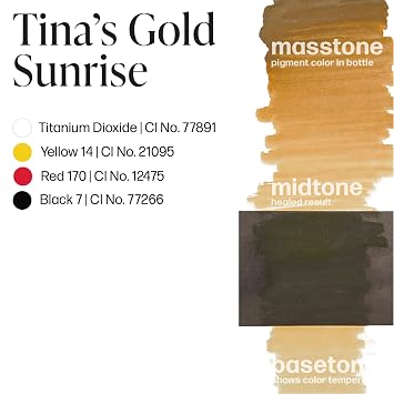 Perma Blend - Tina's Gold Sunrise - Microblading Ink Modifier - Professional Tattoo Ink - Brown Tattoo Ink Makeup - Vegan (0.5 oz)