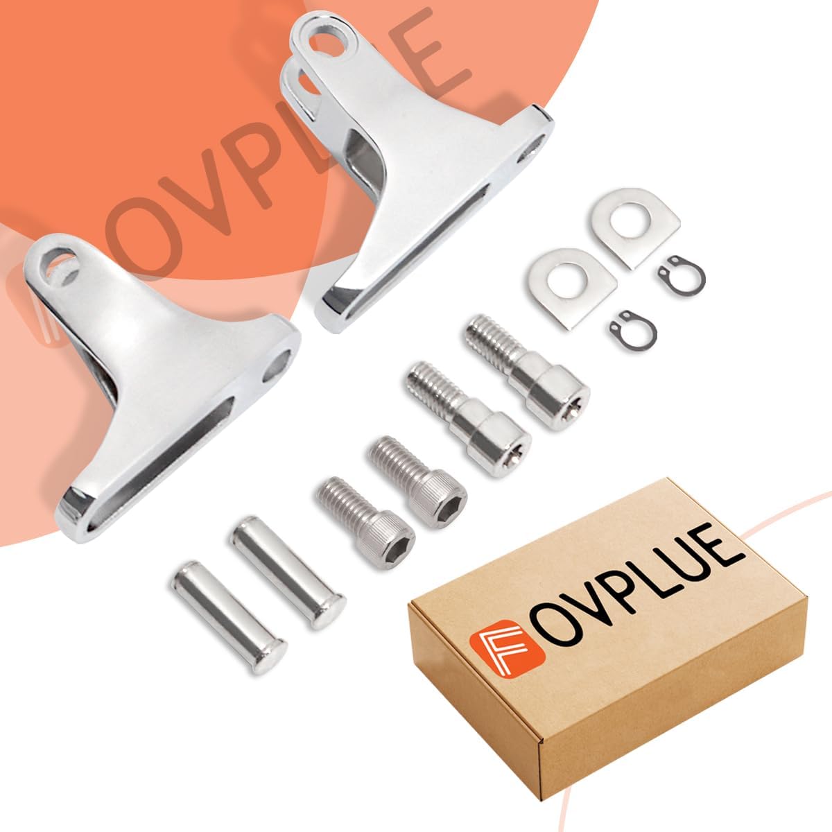 FOVPLUE Passenger Mini Footboard Mount Kit for Harley Touring models 1993-2025, for CVO Electra Glide Road King Street Glide Ultra Classic Ultra Limited Revival FLH, Chrome