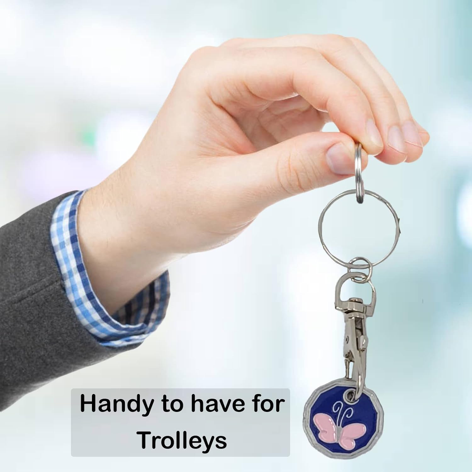 FABULOUZ 2 X 쇼핑 트롤리 토큰| 새로운 모양의 12개 모서리 트롤리 토큰| 1파운드 트롤리 동전 영국 쇼핑 트롤리 토큰 열쇠  고리| 걸쇠 슈퍼마켓 사물함 카트| 그녀를 위한 파티 필러백