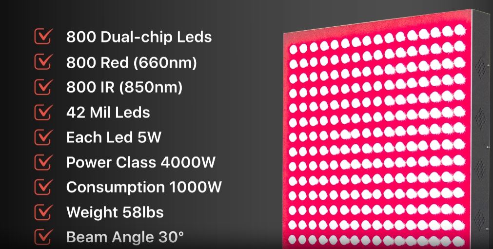 Amazon.com: Red Light Therapy Device for Full Body, 630nm, 660nm