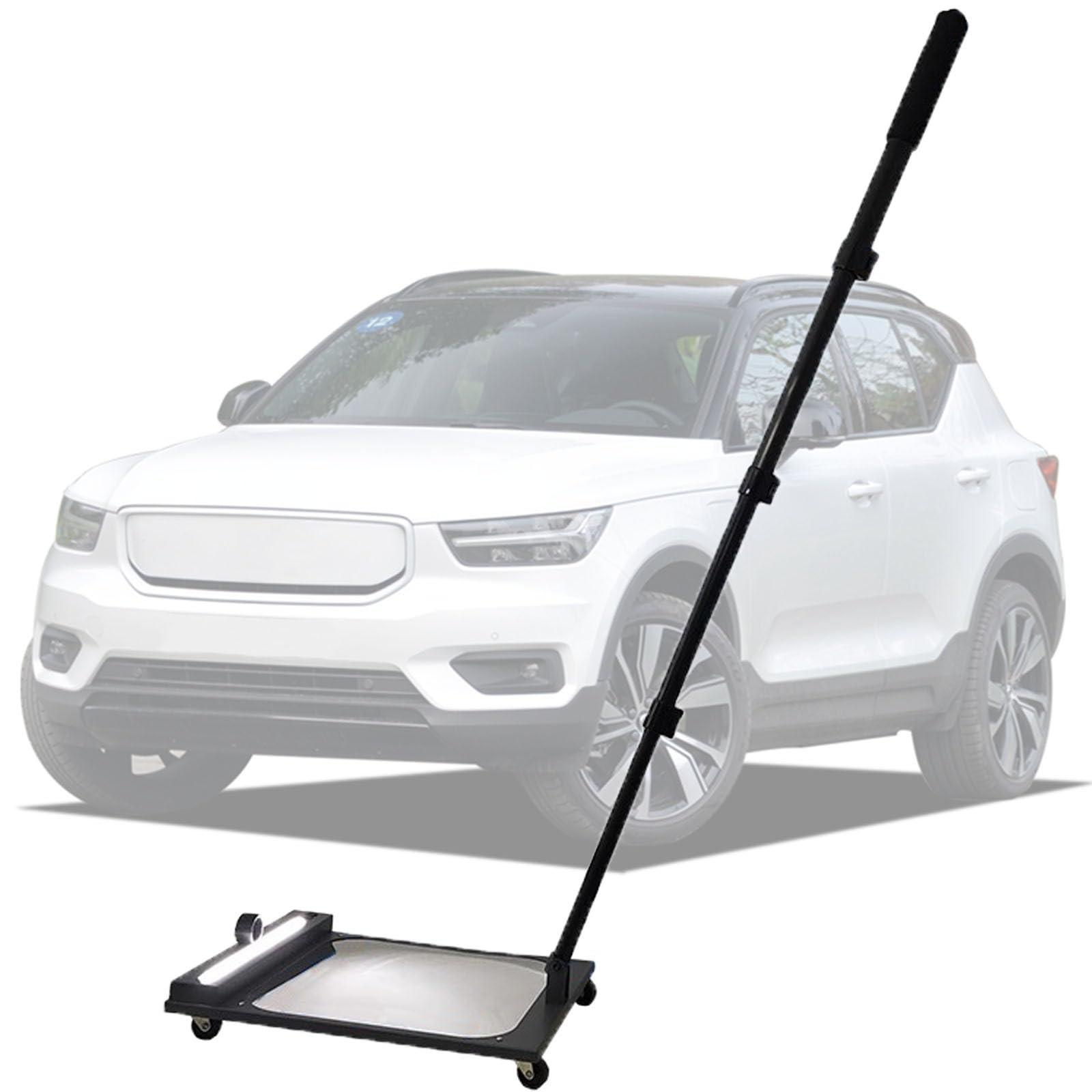 Espejo De Inspección De Bajos De Vehículos con Luz Led Y Ruedas - Espejo De Seguridad Telescópico Portátil para La Inspección De Bajos De Automóviles, Camiones Y Esq