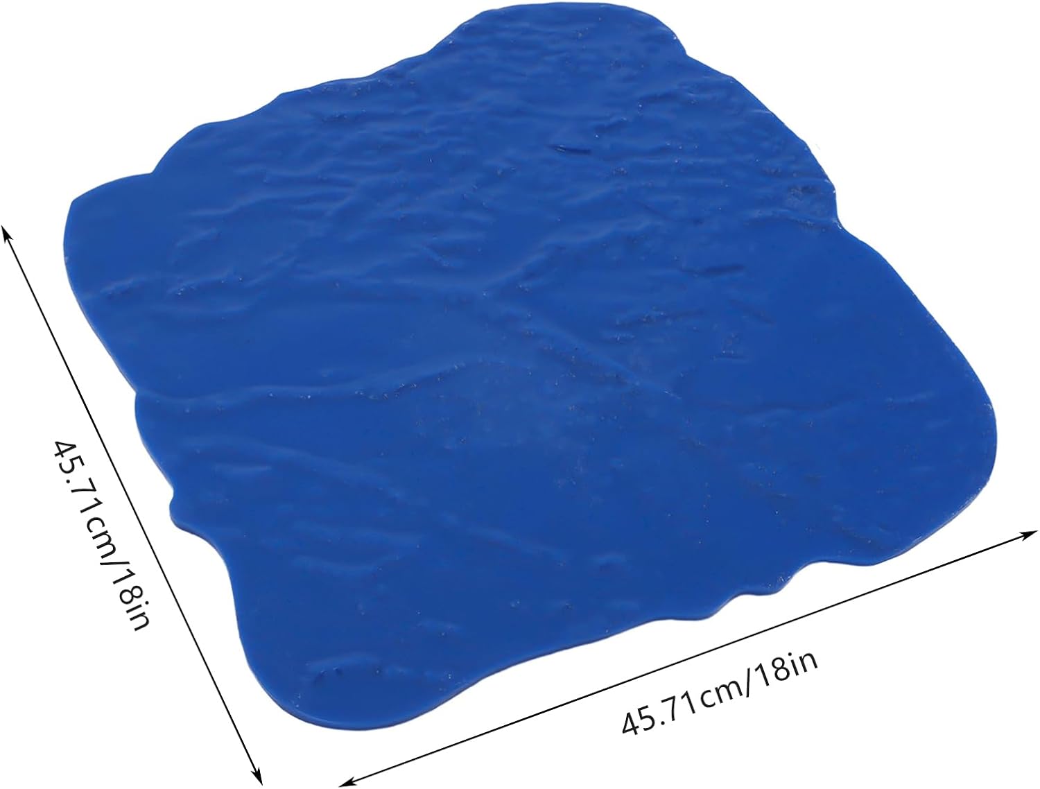 Concrete Stamps Mats Set Concrete Seamless Texturing Skin Mold Concrete Stamping Tools Slate Pattern Stamp Mat PU Blue Floor Cement Stamps Mats with Edge Trimmer (18 * 18 inches)