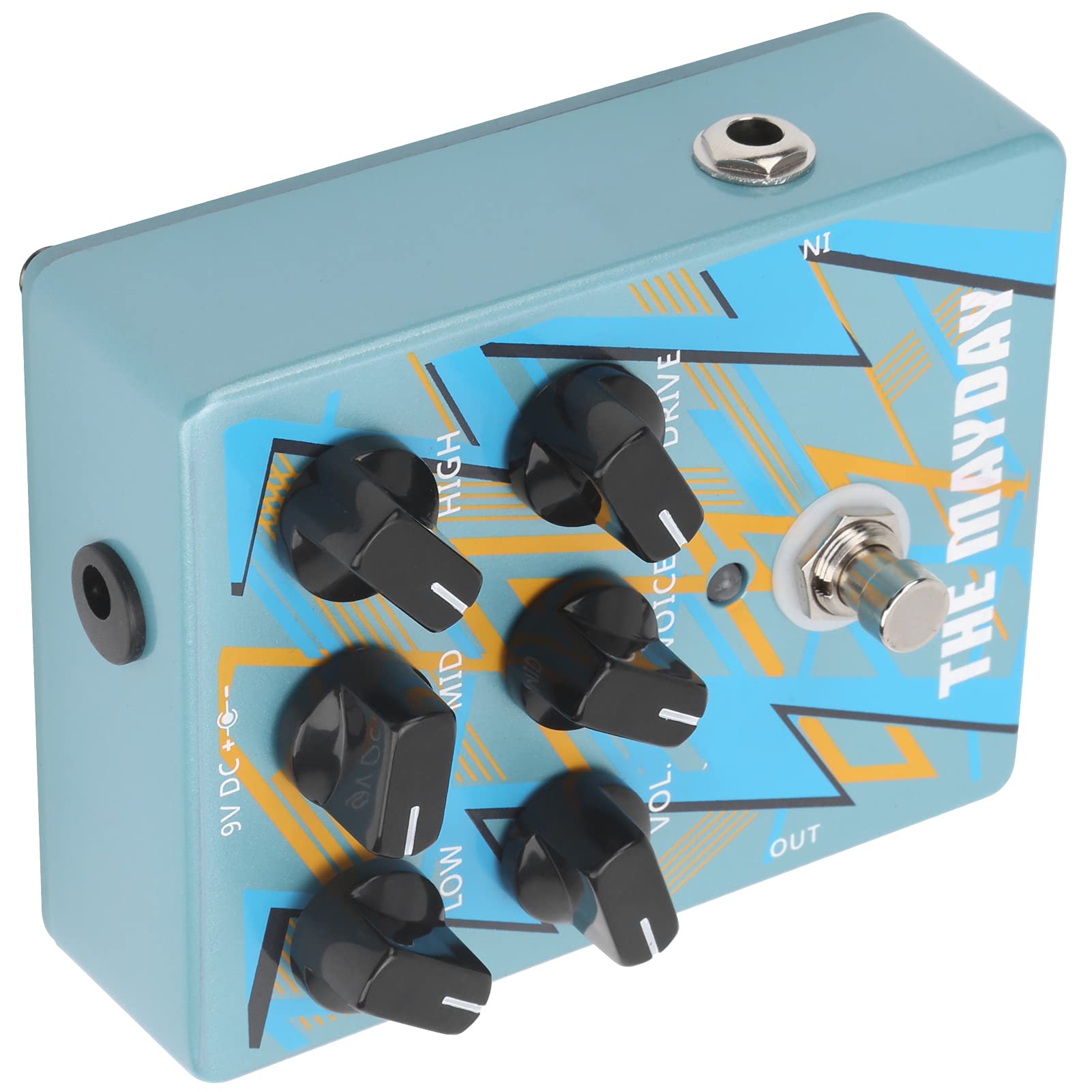 Pedal de Efecto de Modulación Analógica con 6 Perillas Pedal Amplificador de Guitarra Ajustable Material Metálico de para Jugadores Principiantes