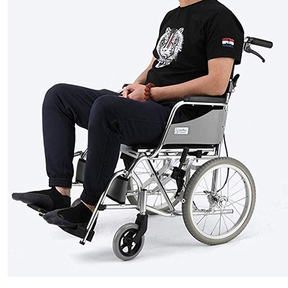 Przenośny wózek inwalidzki Samojezdny mobilny wózek transportowy Składany ręczny, mały mobilny fotel ze stopu aluminium Ergonomiczny Cha