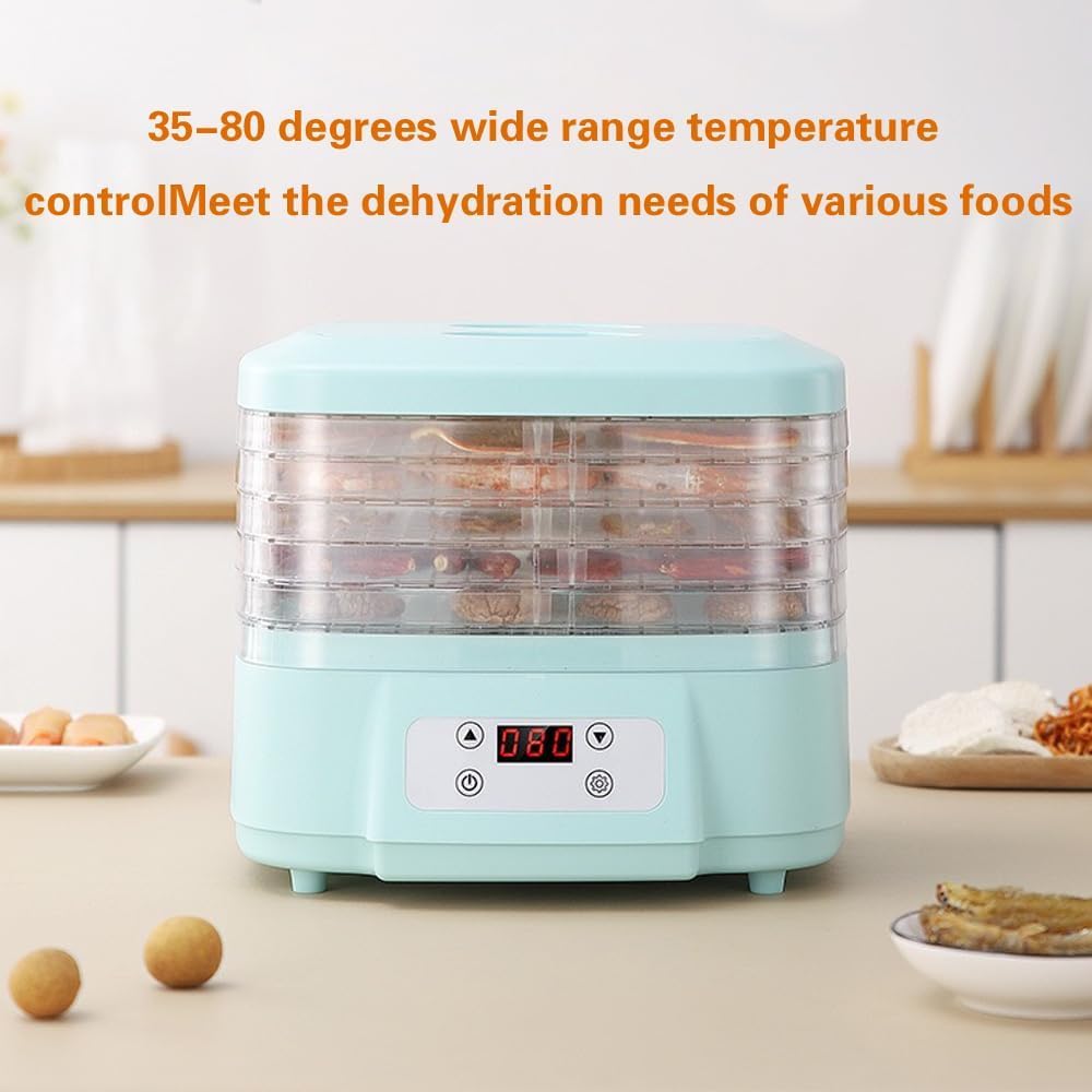 Máquina de secado por congelación para dulces y aperitivos - Termostato ajustable, indicador LED, temporizador de 1 a 72 horas, control de temperatura para el secado de carne en casa, frutas y carne