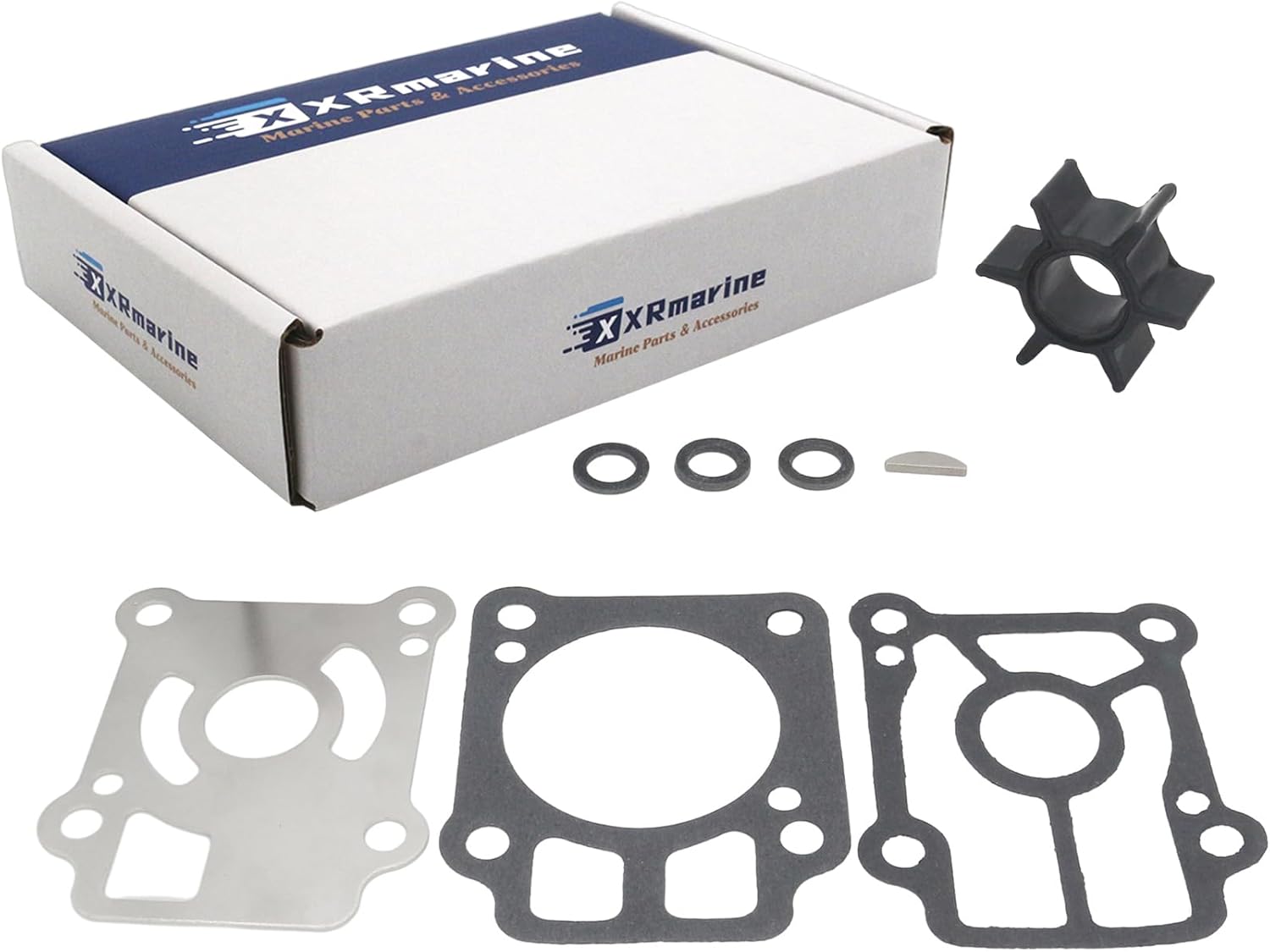 Boat Motor Water Pump Impeller 345-65021-0 Service Kit for Nissan Tohatsu 25 30 35 40 HP Marine Outboards Replaces 3R0-65021-0 Sierra 18-8923