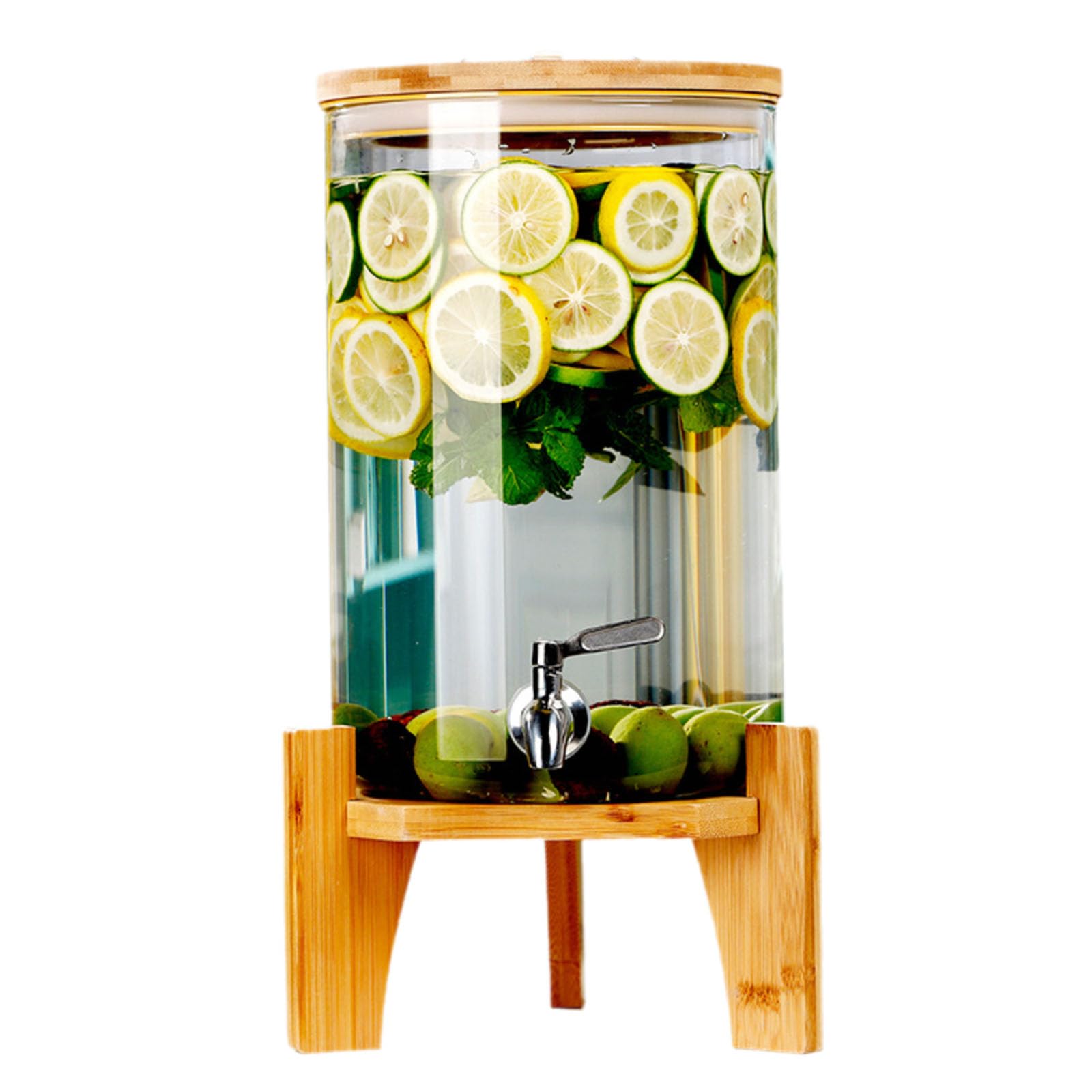 Distributeur de boissons au citron en verre fini les corvées de service