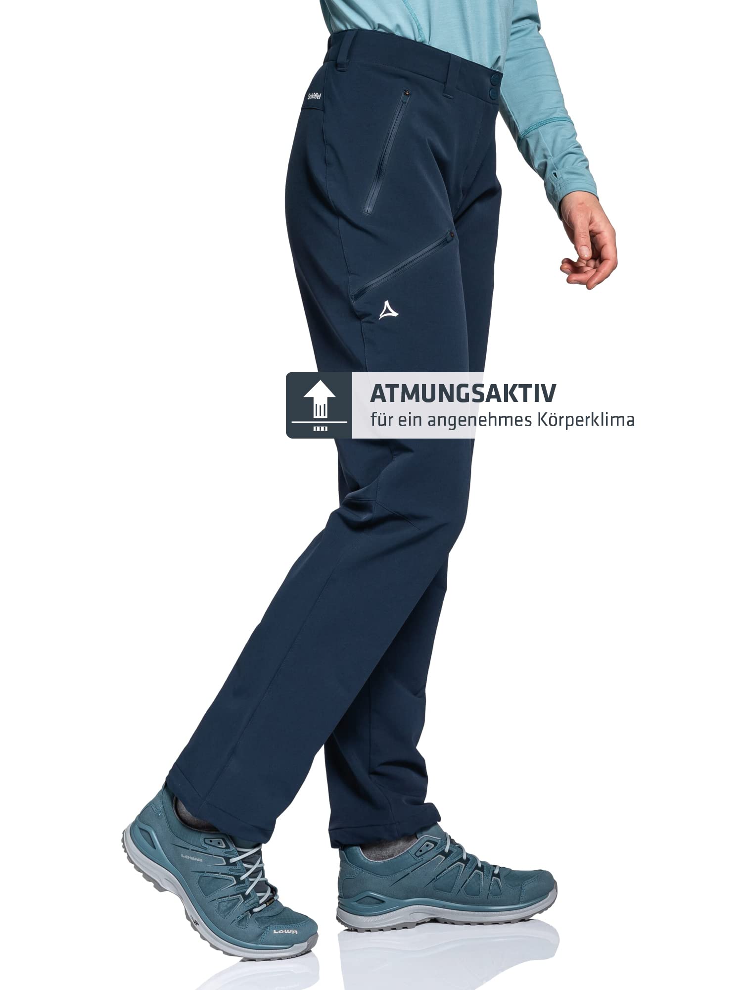 Schöffel Damen Pants Ascona Warm L, warme Wanderhose mit 4 Wege-Stretch, wasserabweisende, atmungsaktive Thermohose