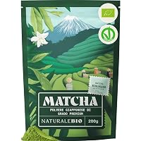 NaturaleBio Tè Verde Matcha Biologico in Polvere 200g. Grado Premium. The Matcha Prodotto