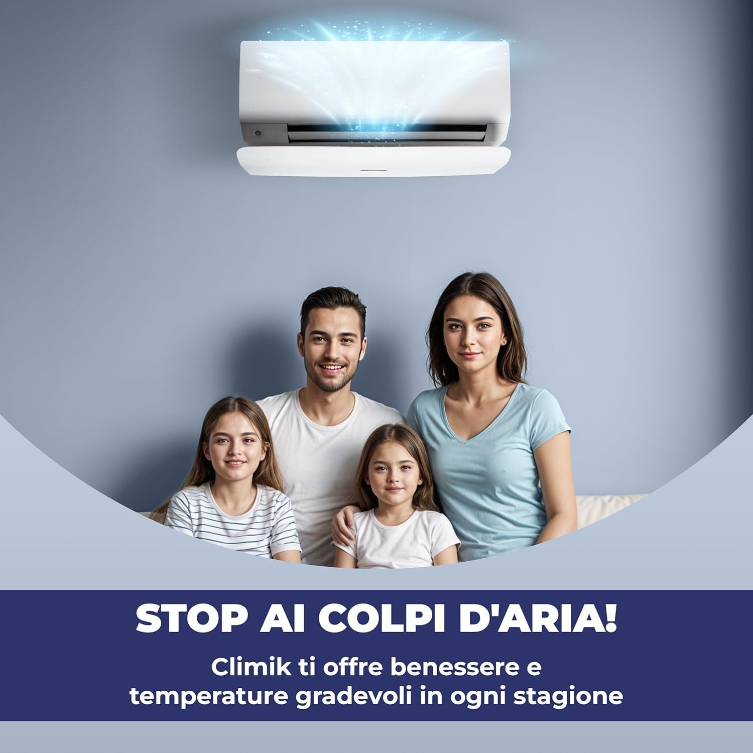 CLIMIK EXTRA, DEFLETTORE PROFESSIONALE PER CONDIZIONATORE & ARIA CONDIZIONATA, 80×30CM, ADATTO PER SPLIT, MADE IN ITALY, PROGETTATO PER DISTRIBUIRE L’ARIA ALL'INTERNO DELL'AMBIENTE DI CASA O LAVORO