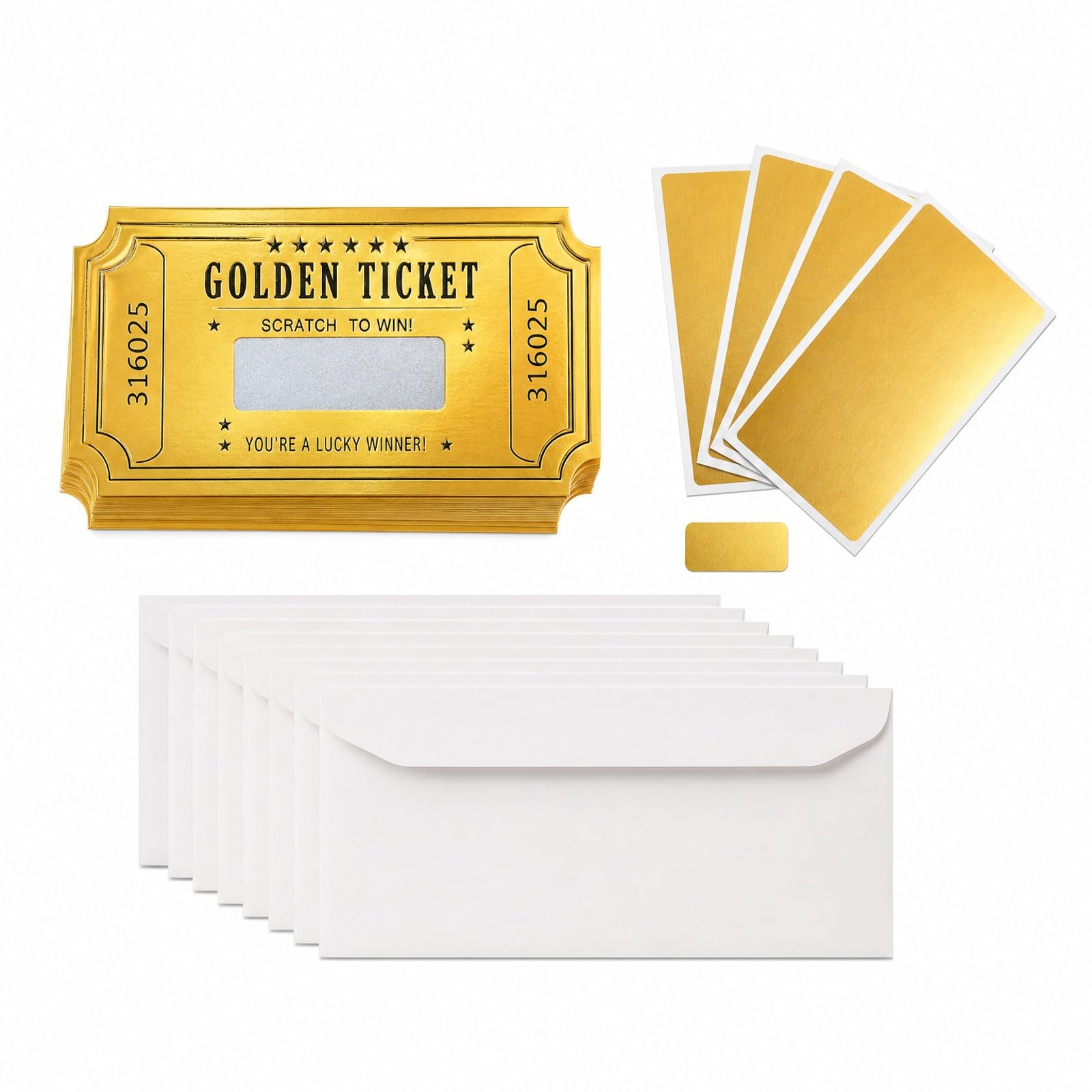 30-Piece Golden Ticket Scratch-Off Card Set