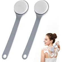 2 Pcs Back Cream Applicator, Long Handled Sponge with Hanging Hole for Shower Gel, Skin Cream
