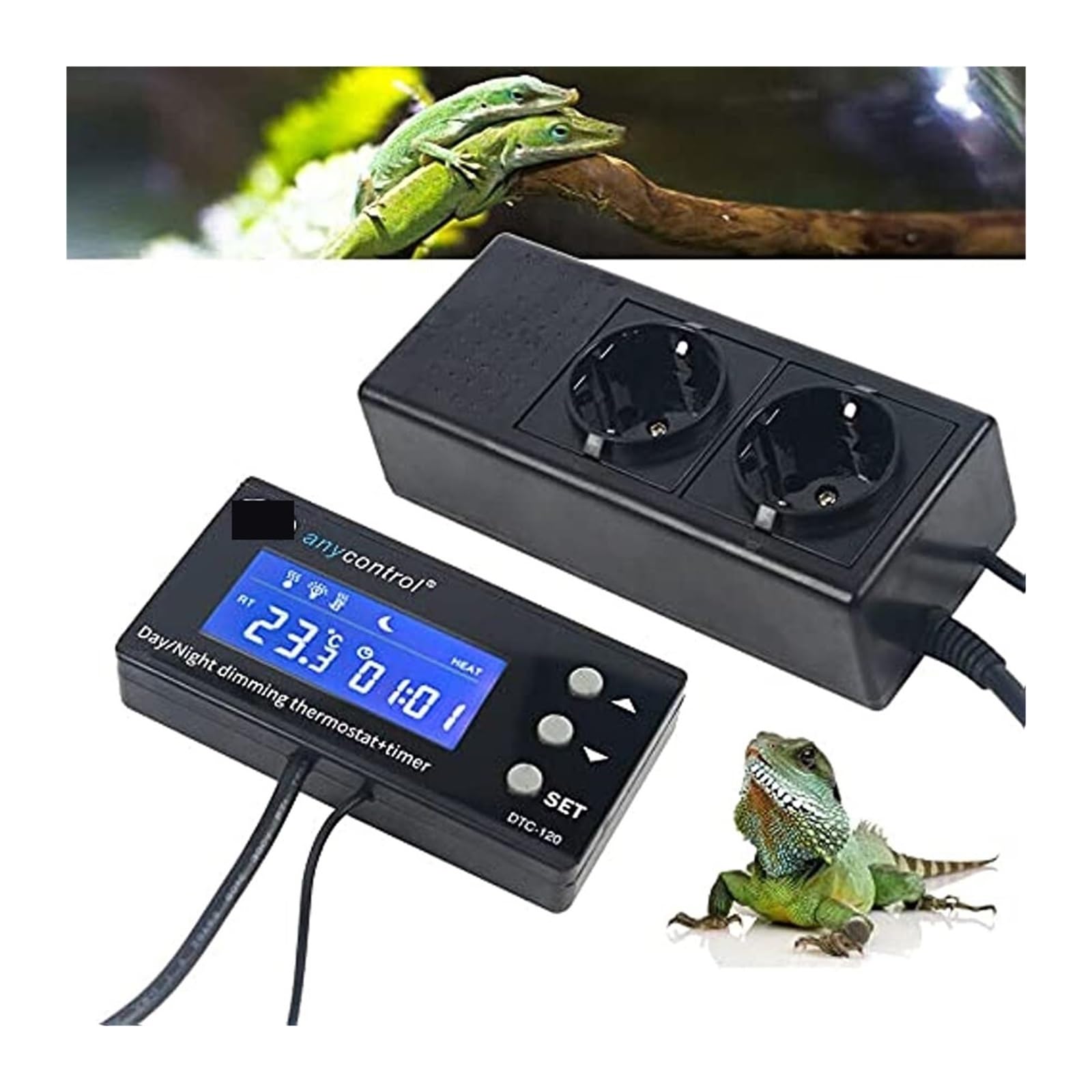 Termostato LCD digital, controlador de temperatura for terrario reptiles Para uso de bricolaje
