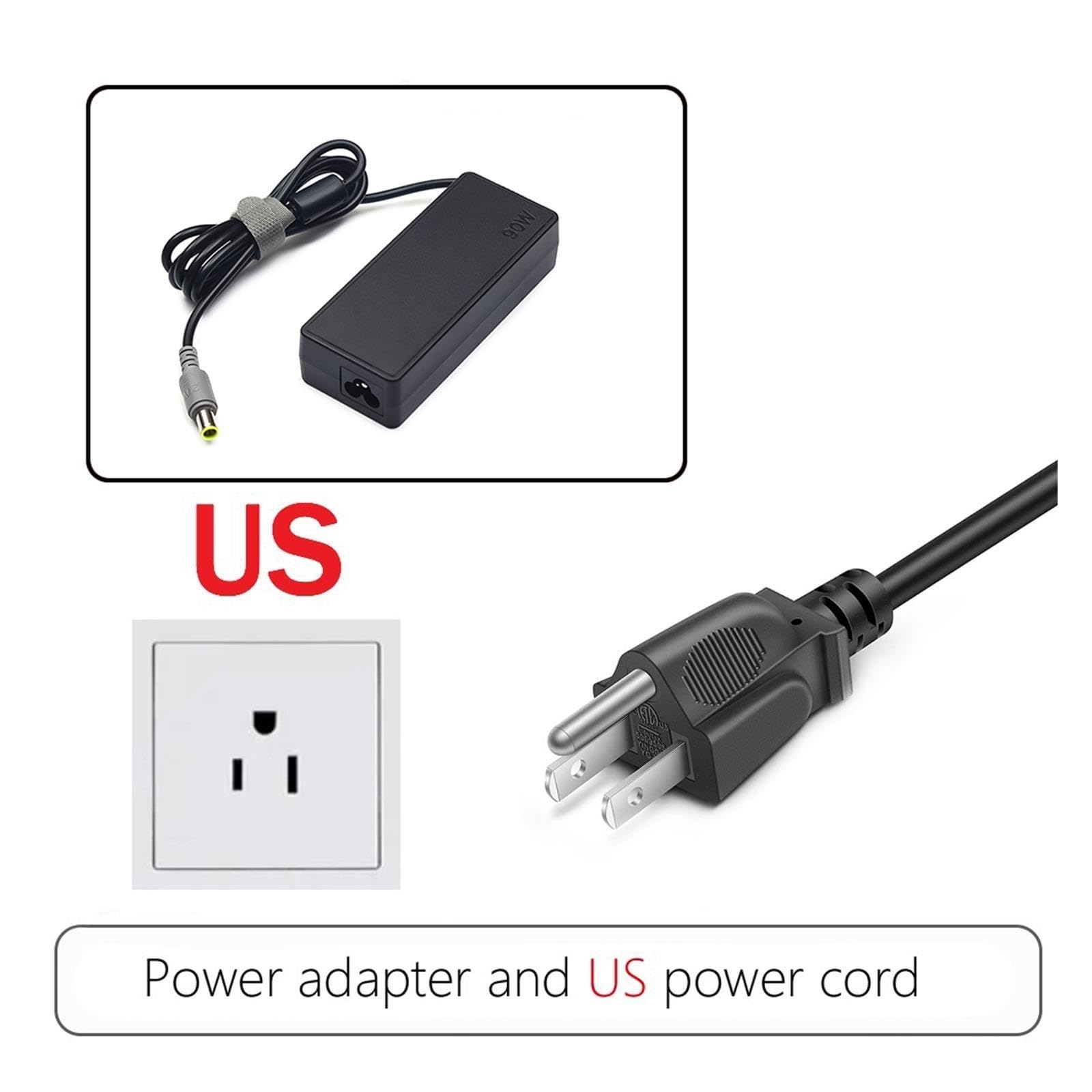 Adaptador Portátil De 20V, 4,5a, 90W, 7,9x5,5mm, 8 Broches AC DC, Compatible con Lenovo,X6 X200 X300 T6 T60 R6 Z6 3000 C100 E125(with US Plug)