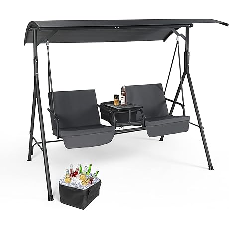 OKL 2 Seat Outdoor Patio Swing Chair for Ultimate Relaxation