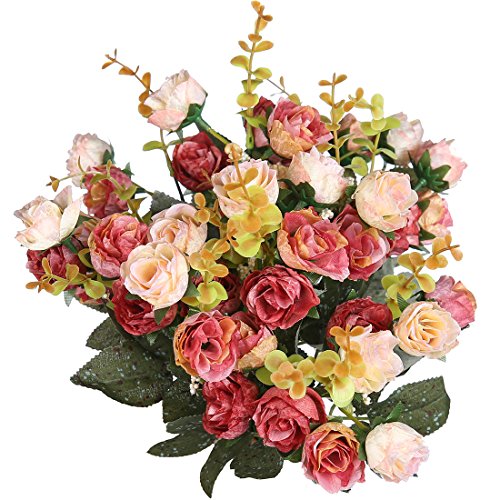 Veryhome, bouquet vintage di fiori finti in seta