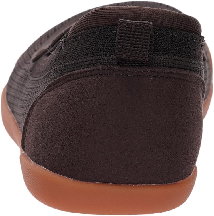 WHITIN Women's Round Toe Slip On Penny Loafers | Wide Width Barefoot Flats with Breathable Knit - Image 3