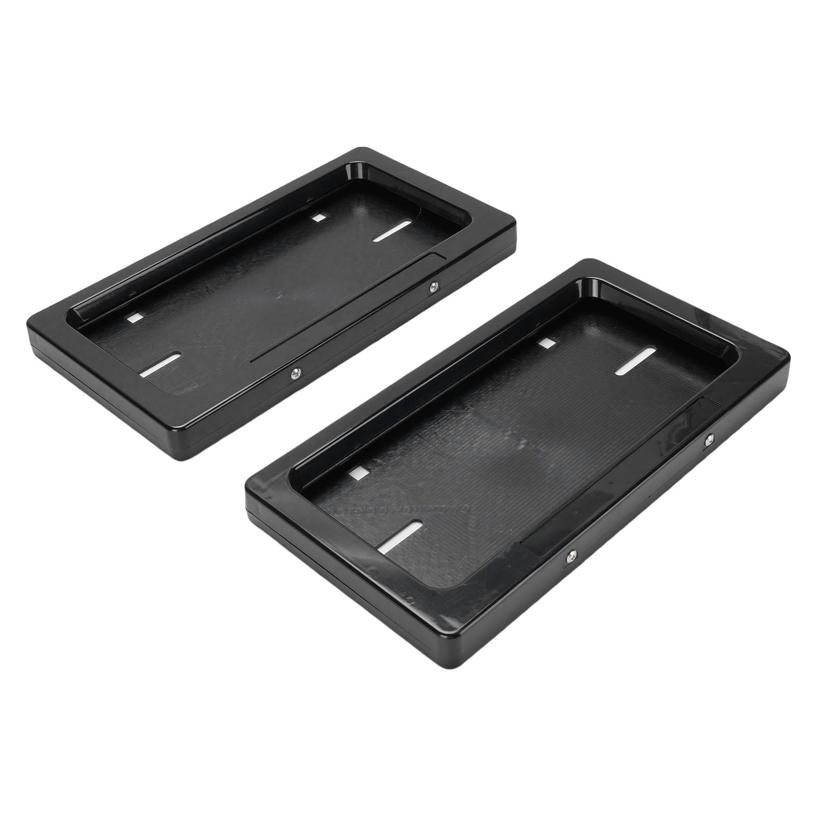 2PCS Ramki Tablicy Rejestracyjnej, ABS Electric Vhill Black Ramka Tablicy Rejestracyjnej, Ukryty Samochód Rejestracyjny z Pilotem z Pilotem dla Aplikacji USA