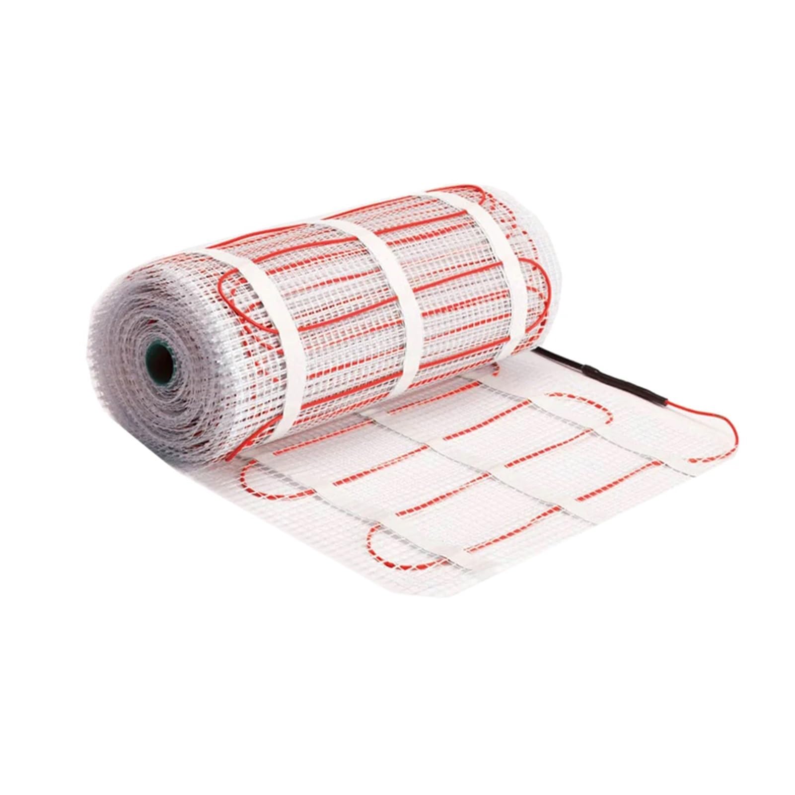 Kit sistema di riscaldamento elettrico radiante a pavimento a doppio nucleo in fibra di vetro for piastrelle, ceramica, porcellana e pietra(2.5m2 white or red)