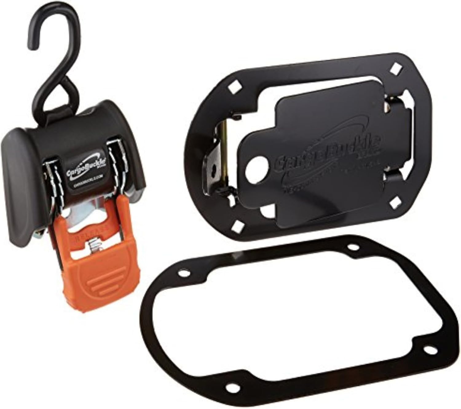 CargoBuckle G3 Flush Mount Tie-Down Kit - Includes Heavy Duty Retractable Strap (3,500 lbs), Flush Mounts & Hardware, Pack of 1