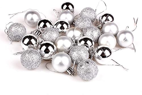 Miniatura 2 de 24 Bolas de Navidad ALIMITOPIA, bolas de Navidad, de 3cm, resistentes a los golpes, surtido de colores, bolas de colgar con superficie de espejo,
