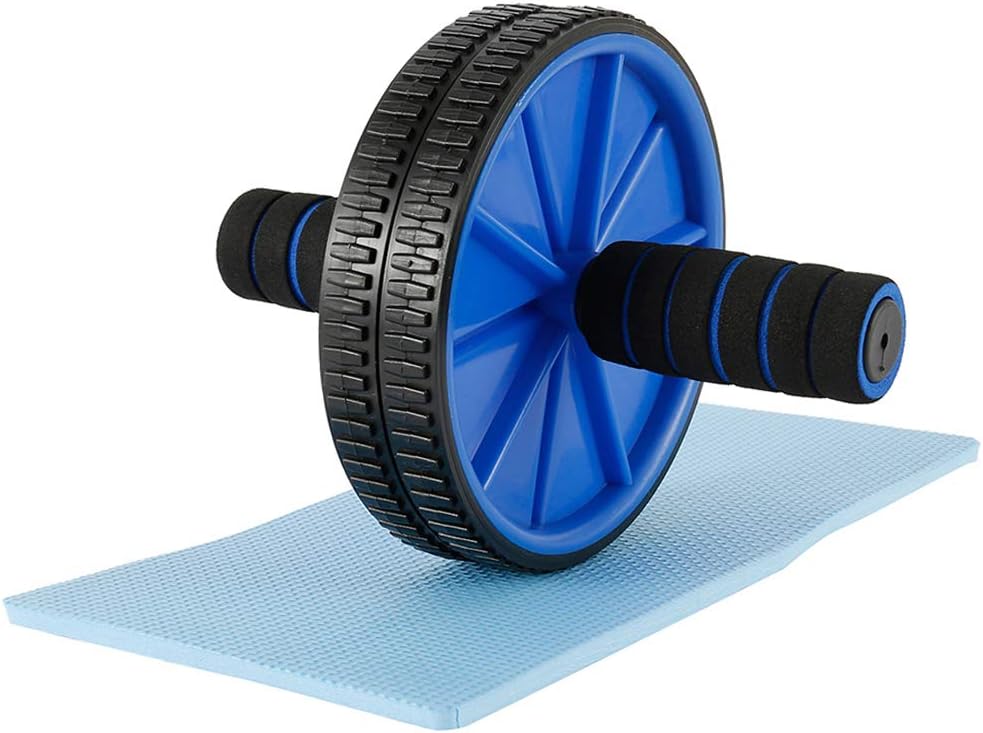 Keyohome Abdominal Exercise Ab Roller Wheel with Thick Knee Pad Mat,Quiet Abdominal Muscle Wheel for Home Gym Fitness Equipment