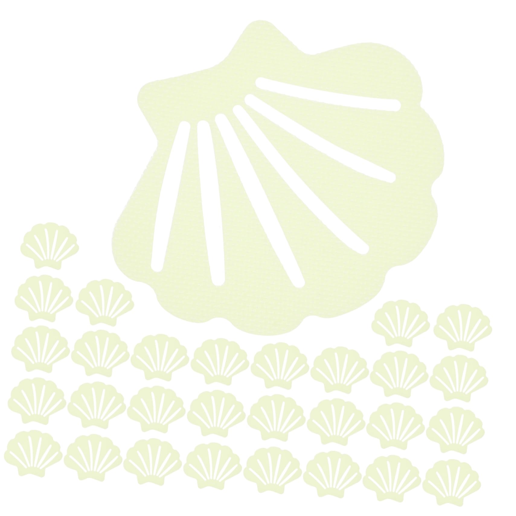 MAGICLULU 4 Juegos Adhesivos Antideslizantes para Bañera Pegatinas Antideslizantes para Bañera Pegatinas De Baño con Forma De Concha Pegatinas De Ducha Calcomanías Tiras De Bañera 30 Uds * 4