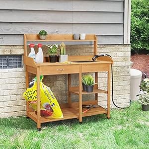 Yaheetechpottingbenchoutdoorgardenworkbenchstationplantingsolidwoodconstructionforhorticulturewsinkdrawerrackshelvesnaturalwood Urban Country Home Decor Yaheetech potting bench outdoor garden work bench station planting solid wood construction for horticulture wsink drawer rack shelves natural wood urban country home decor