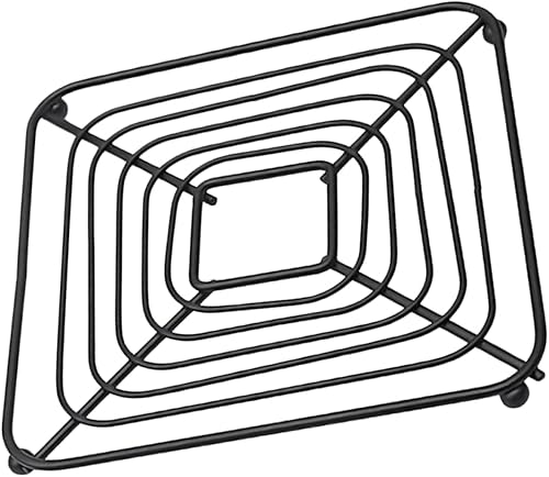 3 Pack Iron Pot Holder Iron Pot mat cast Iron Trivet Kitchen pad Cookware Color Black Size 18X18X13CM