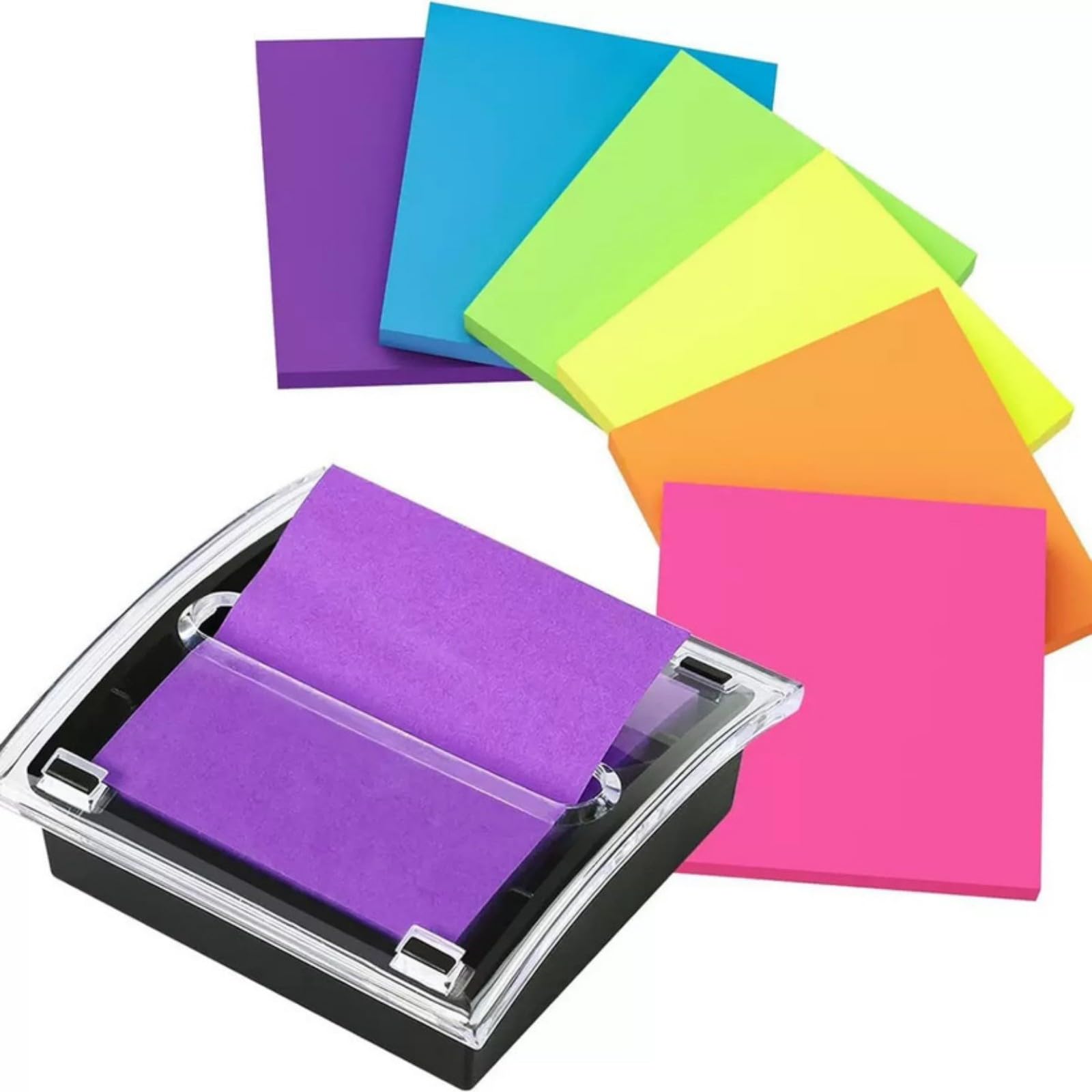 Organiseur de notes autocollantes extractibles - Distributeur de notes autocollantes - Peu encombrant - Porte-papier avec design amovible